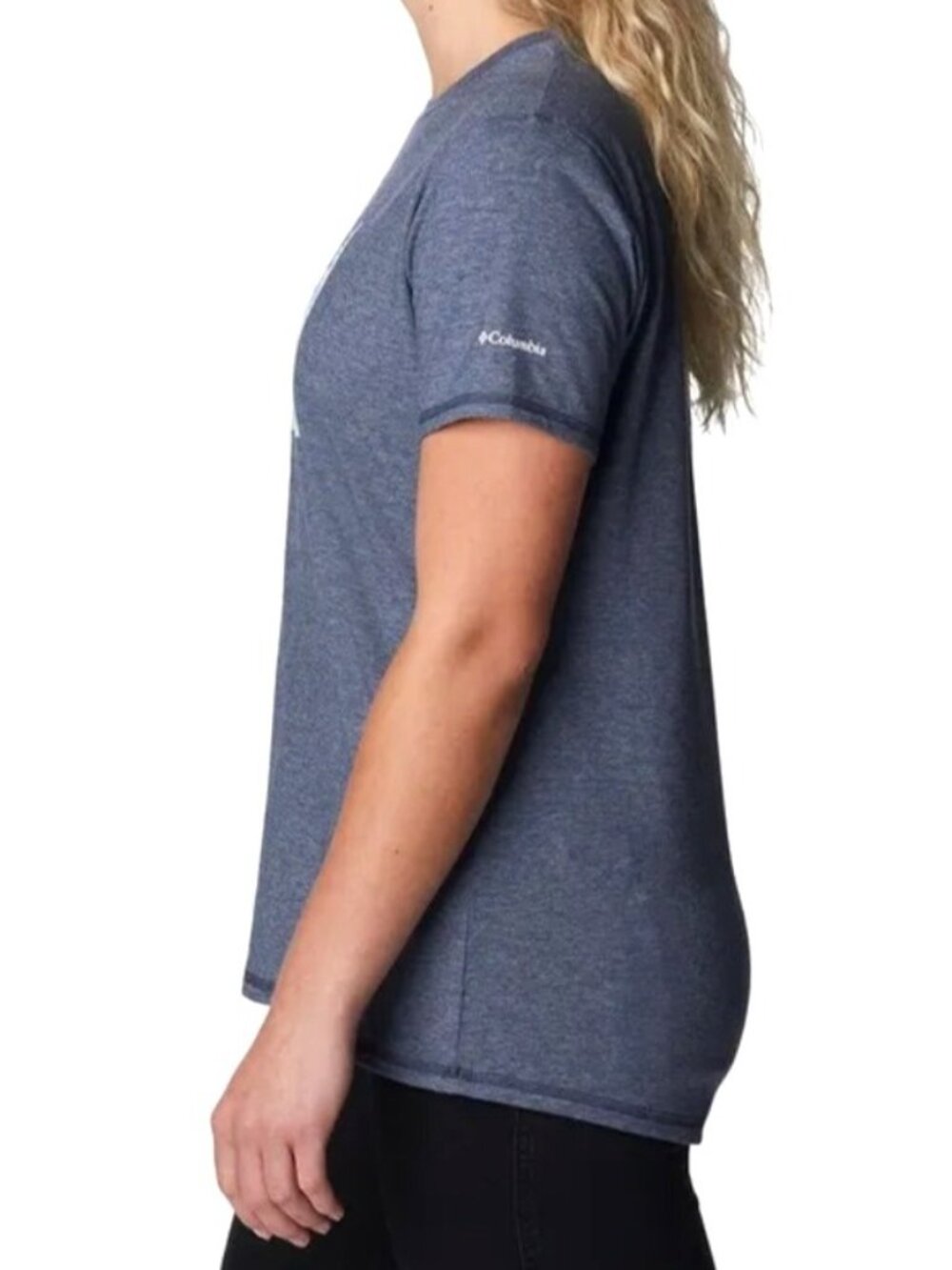 Columbia Women's Omni-Shade Graphic Tee SZ Small Navy Blue Outdoor Adventure - Picture 3 of 10